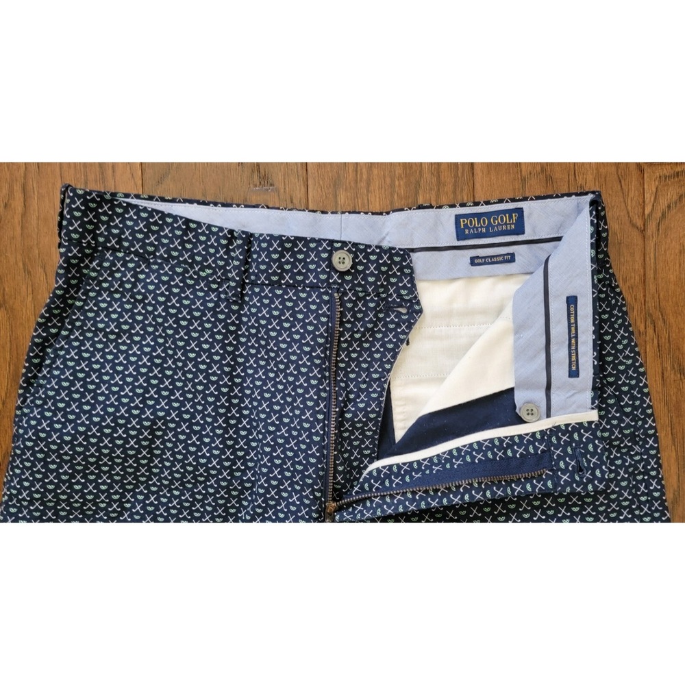 Polo Golf Ralph Lauren Men's Golf Classic Fit Chino Golf Clubs Shorts Sz 32x8.5" - Picture 2 of 4